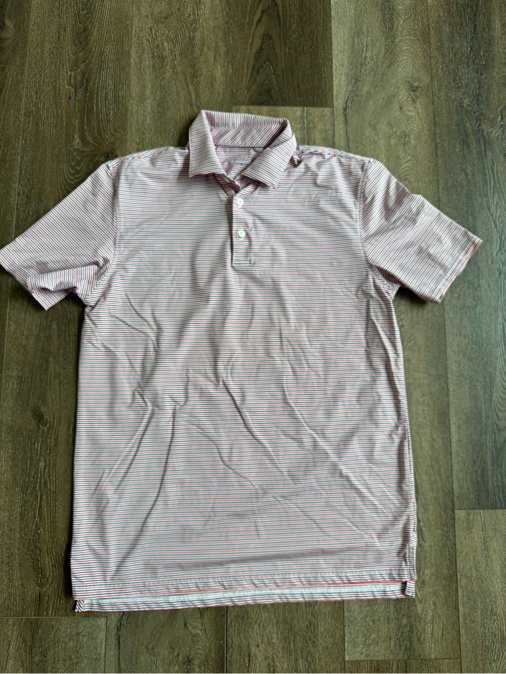 Southern Tide Red, white and blue Thin-Stripe Polo Men’s Size Medium